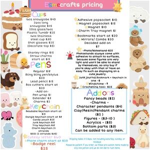 🌟Prices for Ezmecrafts ✨